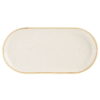 Cream Narrow Oval Plate