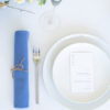 Blue Heather Napkin Sample on Table